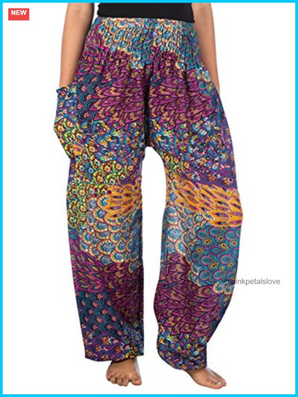 Harem Yoga Pants Women 4XL Plus Boho Lounge